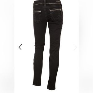 True Religion Sz 26 Women's Halle Zip Group Skinny Jeans Capetown Black like new